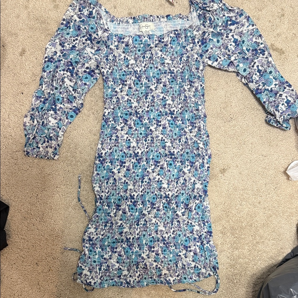 Jessica Simpson Blue and Purple Floral Top